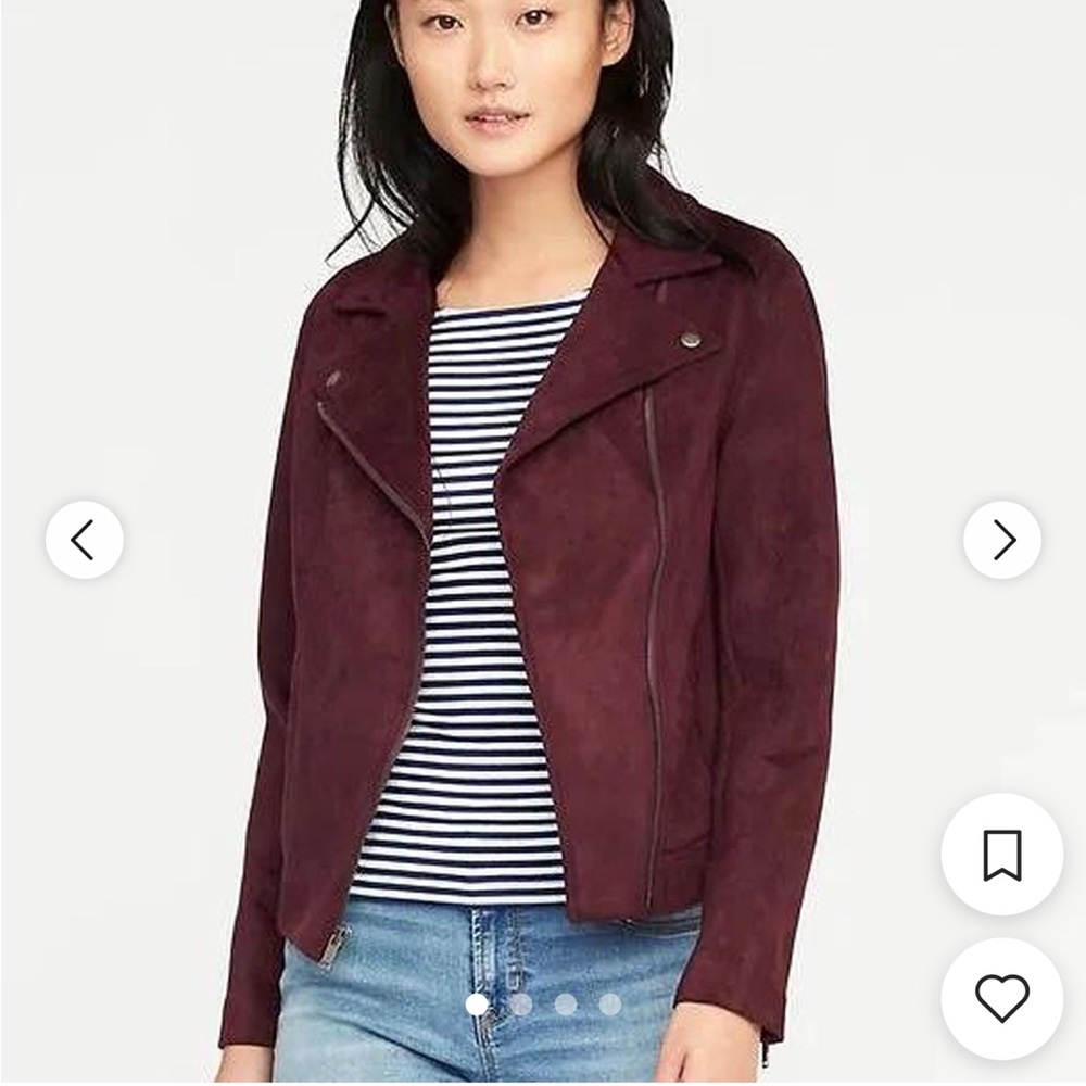 Old Navy Women's Burgundy Faux Suede Jacket